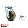 Service Caster 4 Inch High Temp Phenolic Swivel Caster with Roller Bearing and Swivel Lock SCC SCC-30CS420-PHRHT-BSL